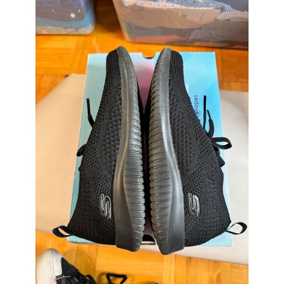 Skechers Ultra Flex Statements Sneakers Black Sz 8.5 Air Cooled Memory Foam NWB - Picture 6 of 7